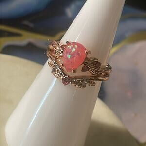 2pc Cz stone fashion ring 5.5